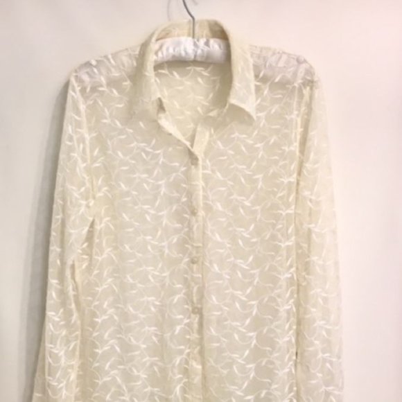 Ralph Lauren Tops - Vintage Ralph Lauren Sheer Lace Blouse